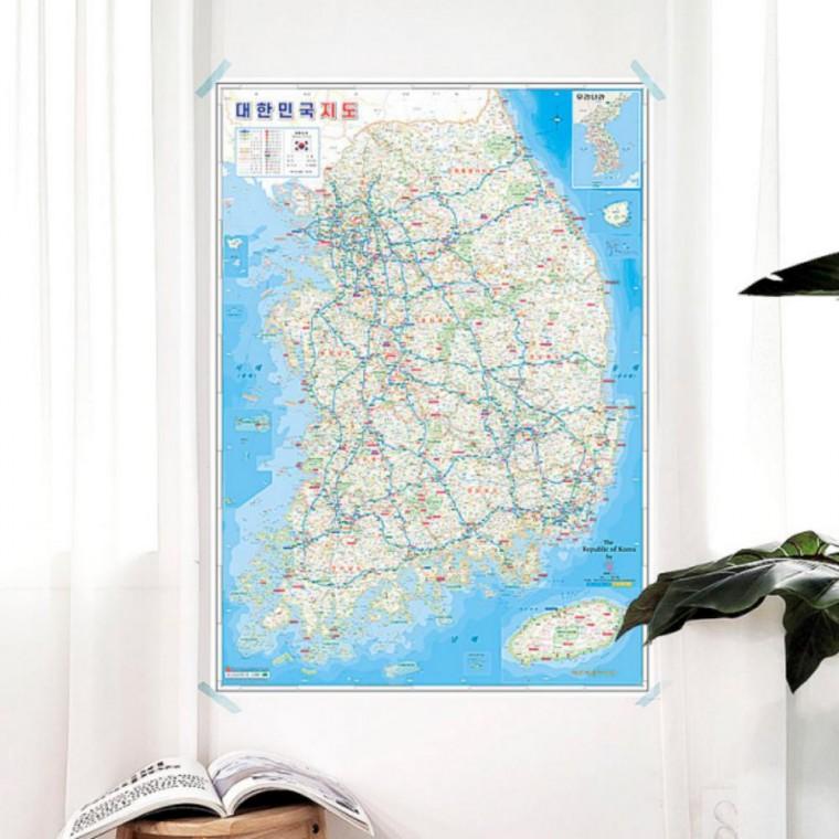 우리나라 전국 도로 여행 전도 대한민국 나우맵 지도