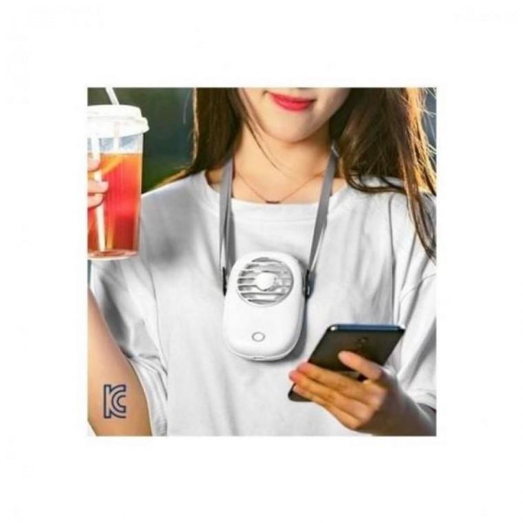 미니 핸즈프리 사각 무선 휴대용 선풍기 디자인 목걸이
