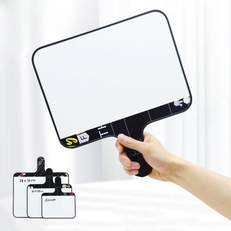 손잡이 양면 화이트보드 정답판 미니보드 21x28CM 미니 화이트 칠판 보드 사무용품 손잡이 판 양면