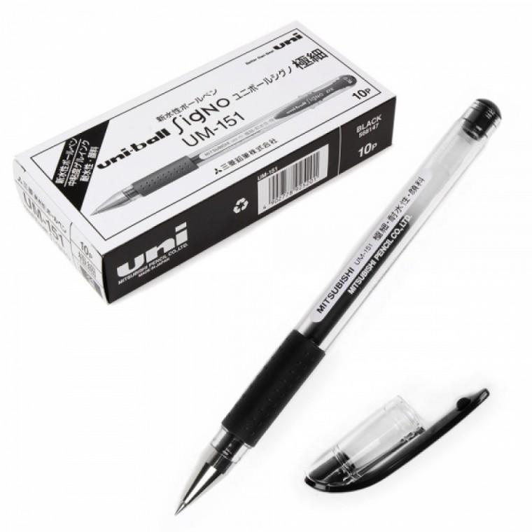 미쯔비시 유니볼 UM-151 볼펜 (0.38mm) (10개입) 1박스 (블랙)