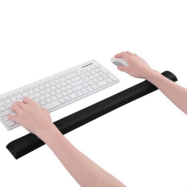 롱 키보드 손목 보호대 마우스 패드 받침대 블랙59cm