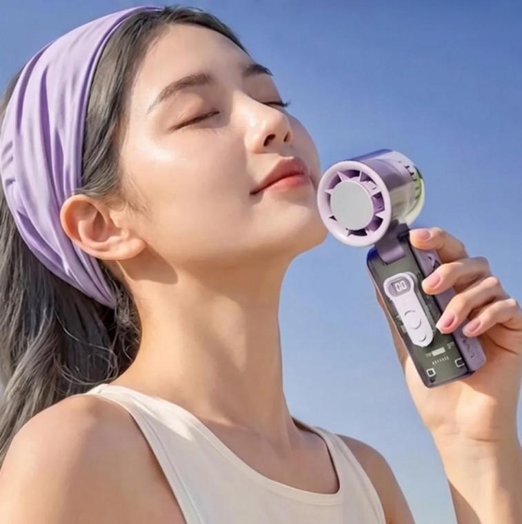 투명 냉각 휴대용 초강력 급속 냉풍 쿨링 손풍기 선풍기