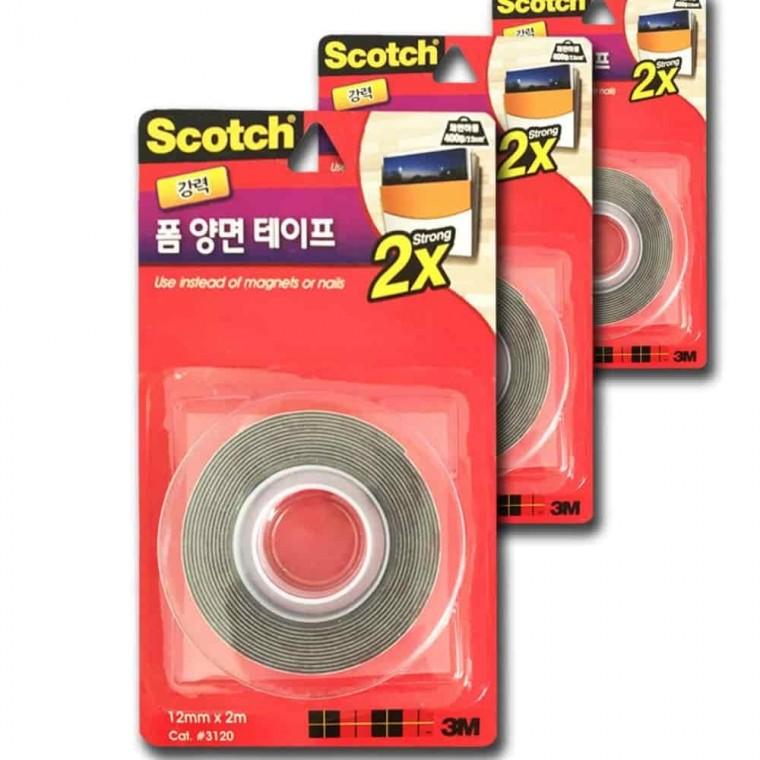 강력한양면테이프 양면접착테이프 접착테이프 폼양면테이프 3개