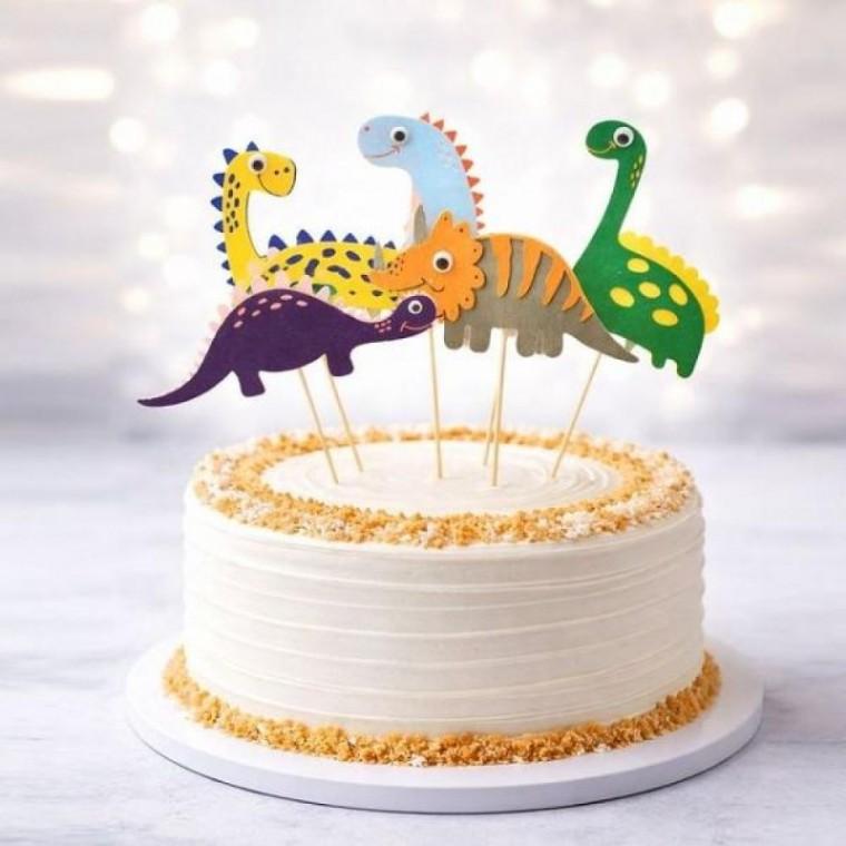 케이크토퍼 남자아이 공룡행진 파티데코 생일