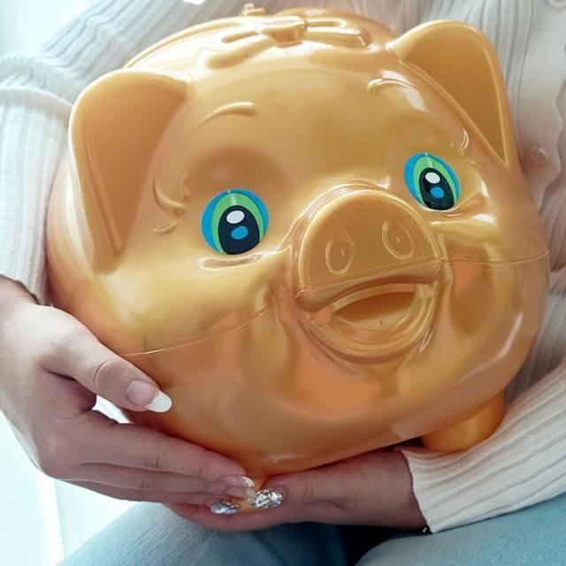 초대형 황금 돼지저금통 (왕대) 플라스틱 케