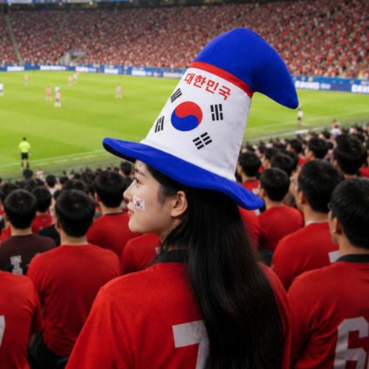 국가대표 응원 태극기 경기 관람 태극문양 고깔 모자