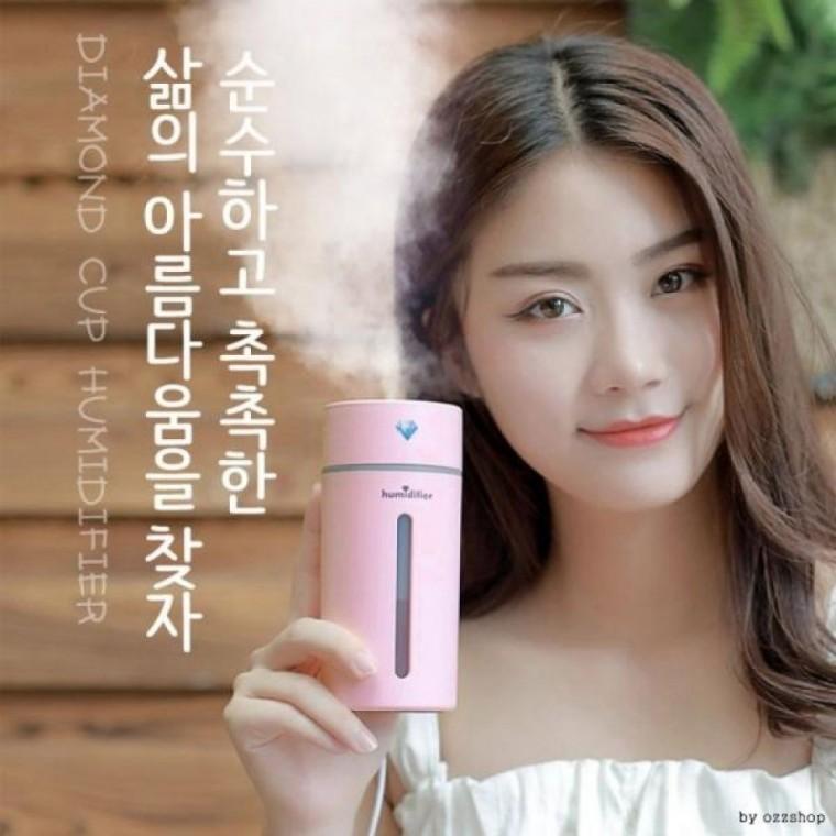 다이아몬드 가습기 탁상용 사무실용 LED무드등 USB가