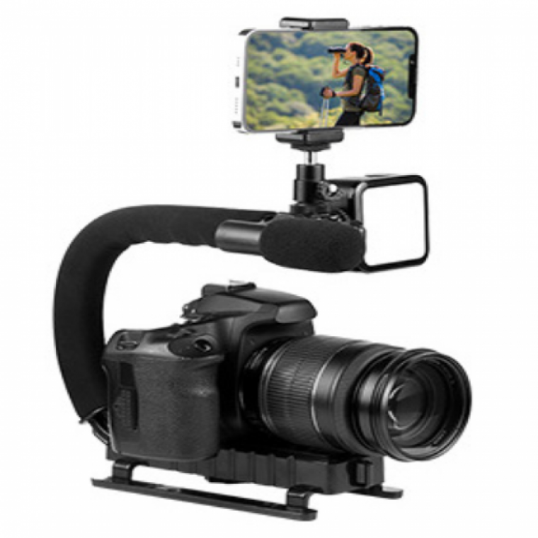 EA PULUZ PU3005 U자형/C자형 손떨림방지 짐벌 카메라 안정기 핸드 헬드 DSLR 스마트폰 디지털카메라 영상