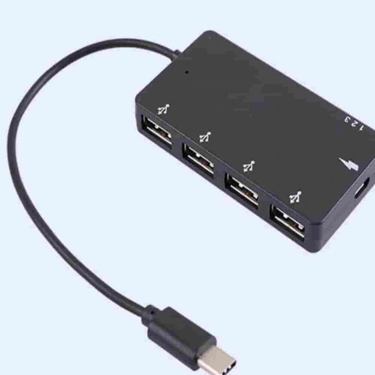 슬림 4포트허브 C타입 to USB2.0x4 USBC허브 USBC타입멀티허브 USB멀티 C타입멀티허브 C타입허브