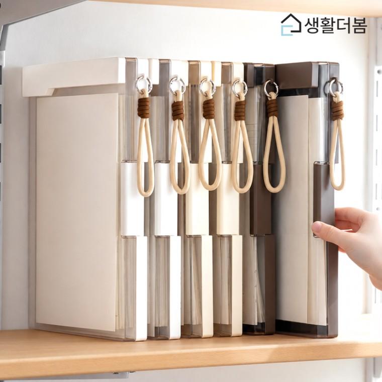 생활더봄 투명 A4 2단 클립보드 대용량 파일케이스 학생 직장인 시험지 서류 문서정리함