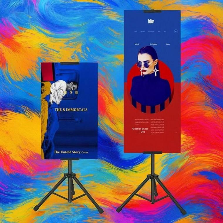 전시회 안내판 포스터 스탠드 POP 거치대 메뉴판 철제 입간판 배너 홍보 꽂이 광고판