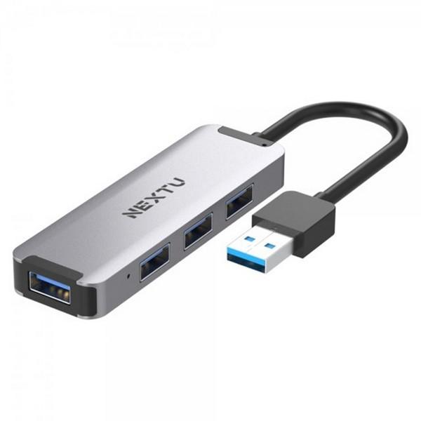 4포트 C타입 무전원 USB 허브 NEXT-664U3 그레이 NEXTU