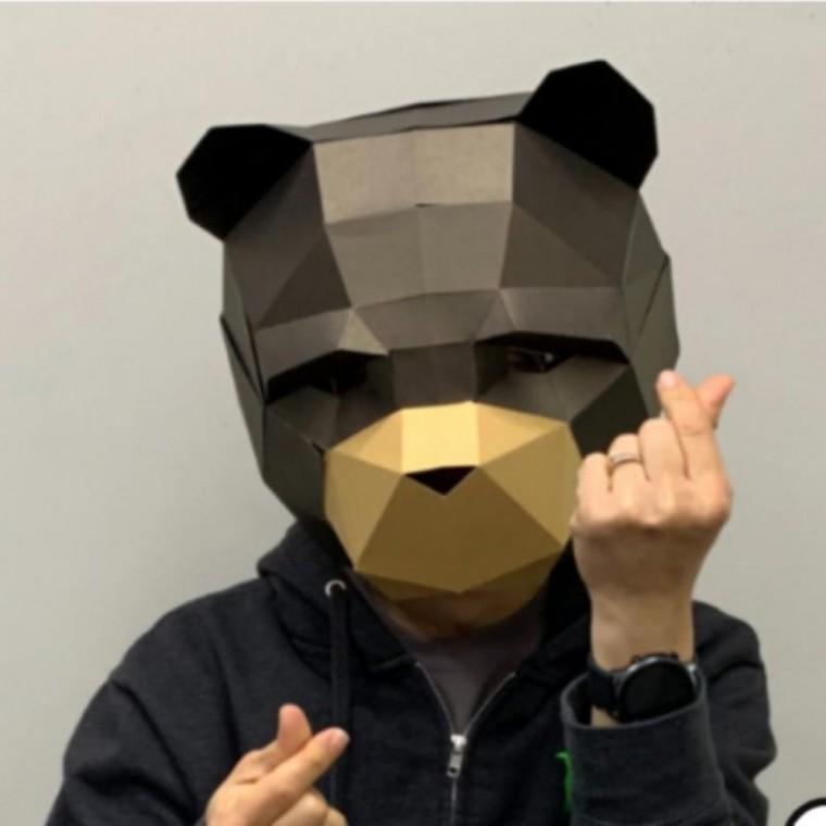 곰 DIY 종이 입체 동물 가면 만들기 돌봄교실 미술 학습 마스크 동물 탈 이벤트 파티