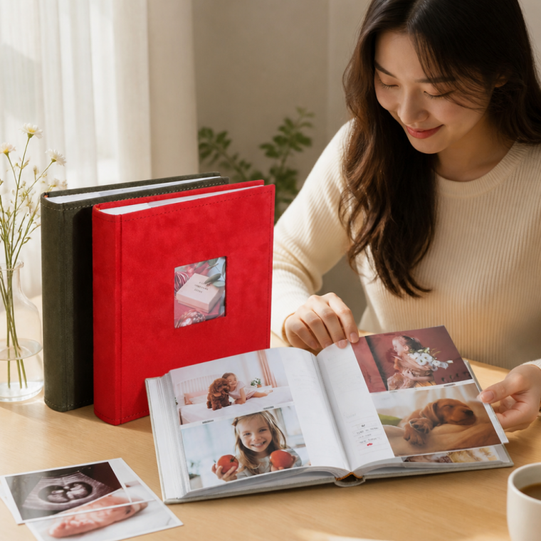 초음파 사진첩 접착식 포토북 만들기 사진 정리 보관 앨범