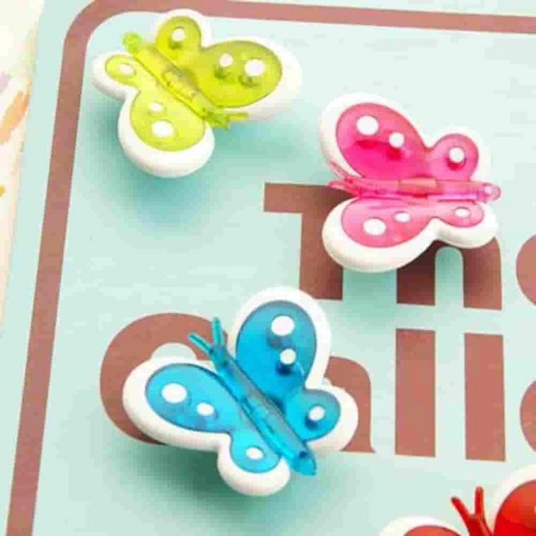 나비 자석홀더 5포장 20P 나비자석 마그넷홀더 메모홀더자석 디자인자석 냉장고마그넷