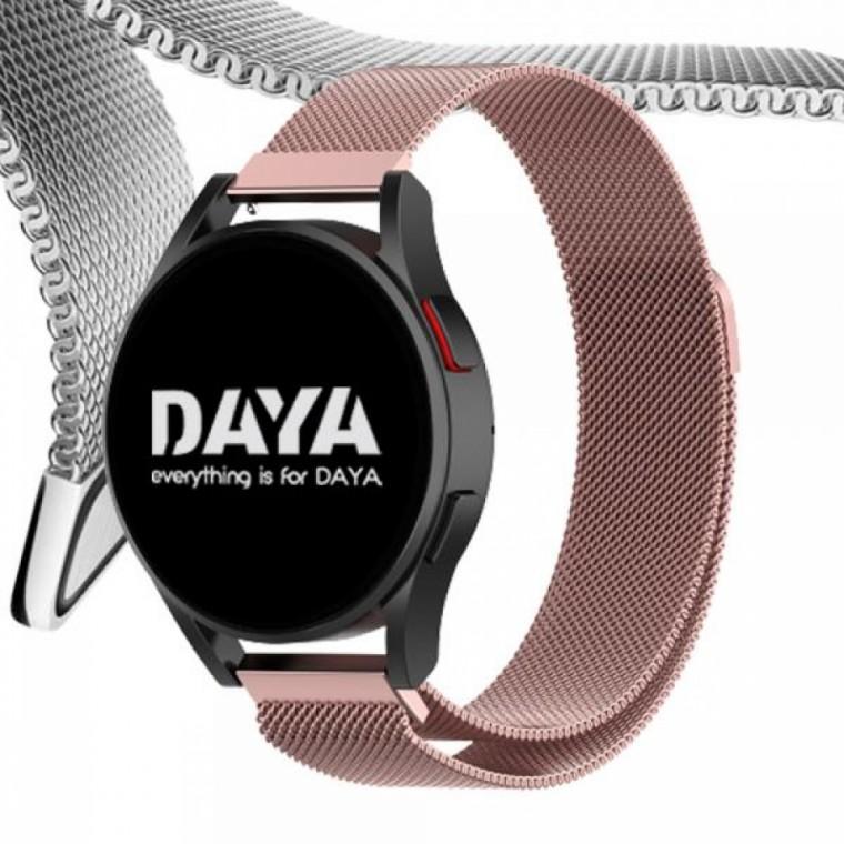 DAYA 갤럭시워치 5 4 3 스트랩 20mm 로즈골드 밀레니즈루프 밴드 스트랩
