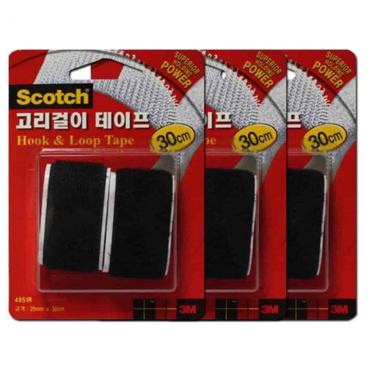 탈부착테이프 인테리어테이프 멀티탭고정 찍찍이테이프 30cm 3쌍