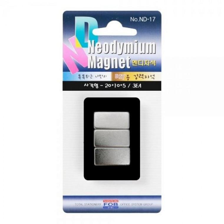 사각 자석 자석 20x10mm 네오디움 5T 마그네틱 3p