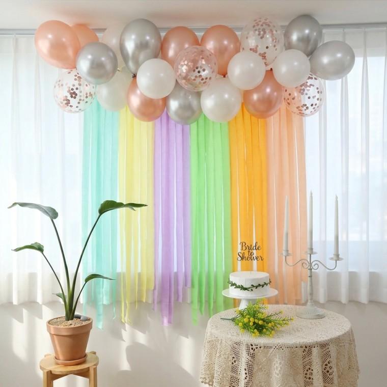 파티 스트리머 6p 생일 펄 풍선 20p 세트 + 공기 펌프 브라이덜샤워 소품 이벤트 용품 장식 파티룸 꾸미기