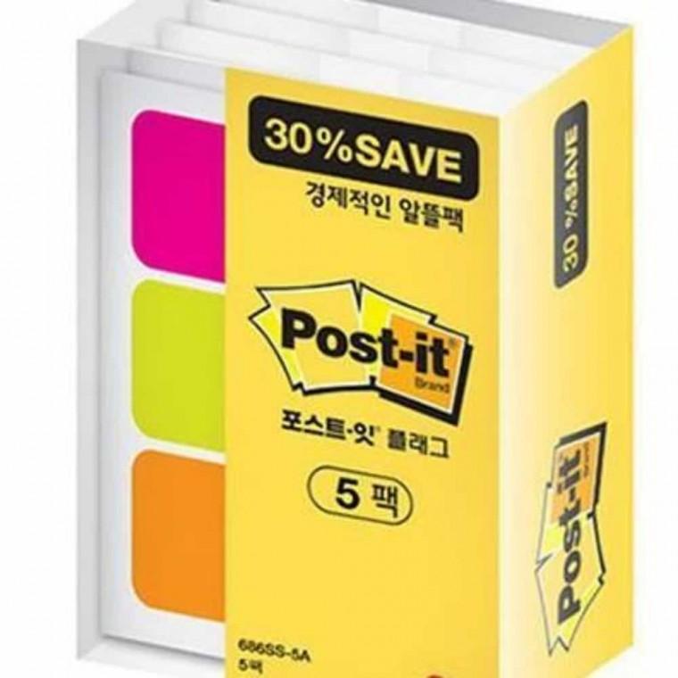 포스트잇 플래그 알뜰팩 38x18 책필기 독서필기 탁상용메모지