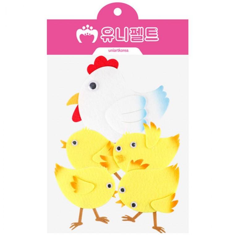유니아트 (펠트) 병아리세트 신형 투톤