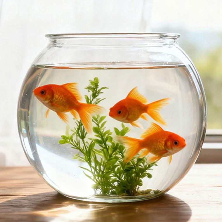 구피 키우기 18x16cm 원형 플라스틱 어항 베타 수조