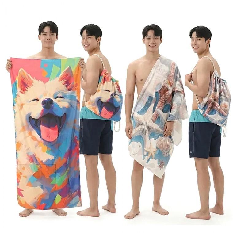가방형 비치타올 샌드프리 대형 160cmX80cm