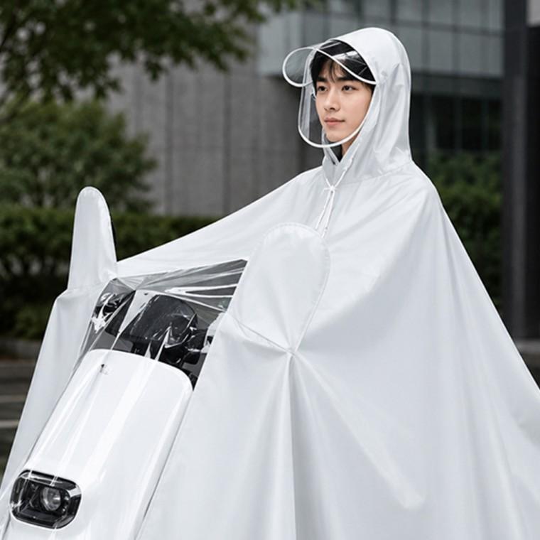 바이크 비옷 아이보리 오토바이 배달 라이딩 우비